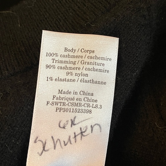 Everlane Black Cashmere Crewneck Sweater Size Small Classic Minimalist - Picture 7 of 7